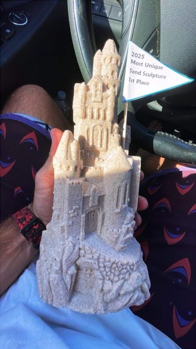 Sand castle style trophy award